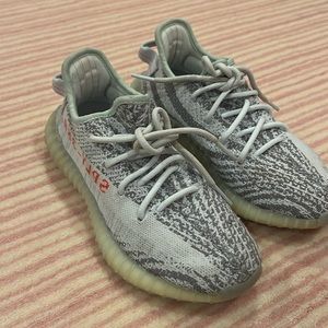 Yeezy blue zebra sneakers